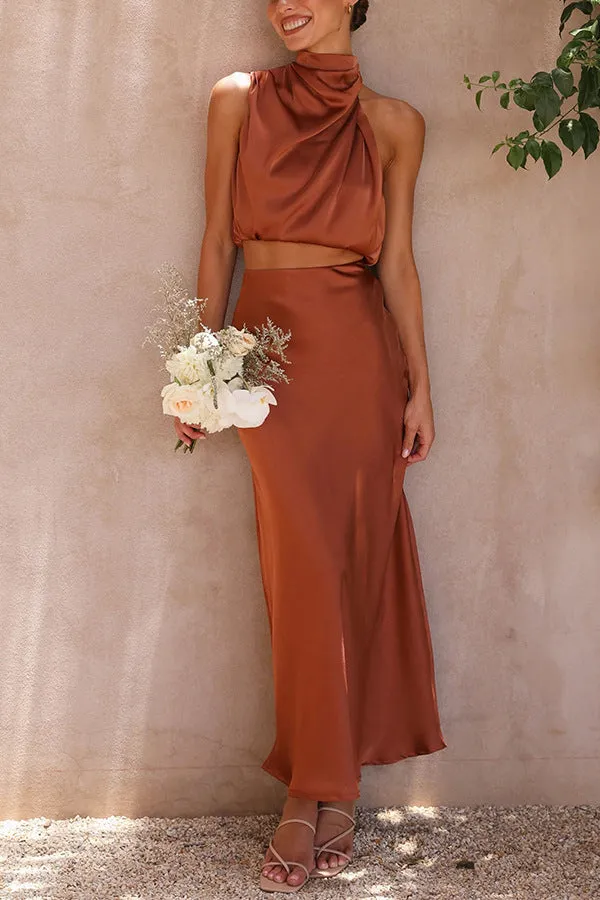 Satin Two-piece Suit