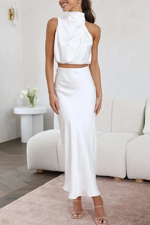 Satin Two-piece Suit