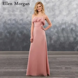 Simple Chiffon Long Bridesmaid Dresses