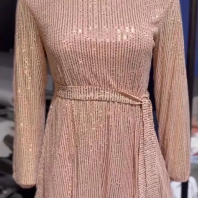 Sparkling Elegant Sequin Decor Evening Dress