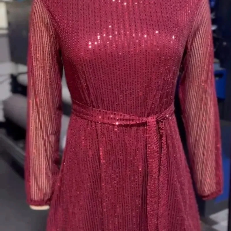 Sparkling Elegant Sequin Decor Evening Dress