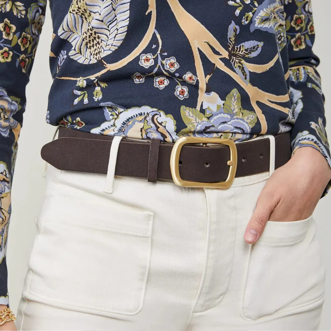 Spartina Suede Belt Deep Umber- Small