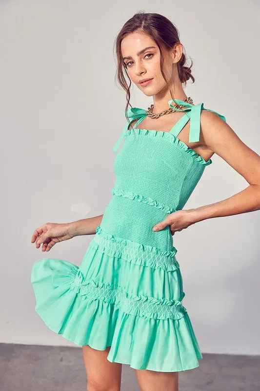 Sweet And Simple Ruffle Tiered Mini Dress