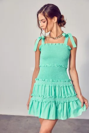 Sweet And Simple Ruffle Tiered Mini Dress