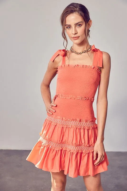Sweet And Simple Ruffle Tiered Mini Dress