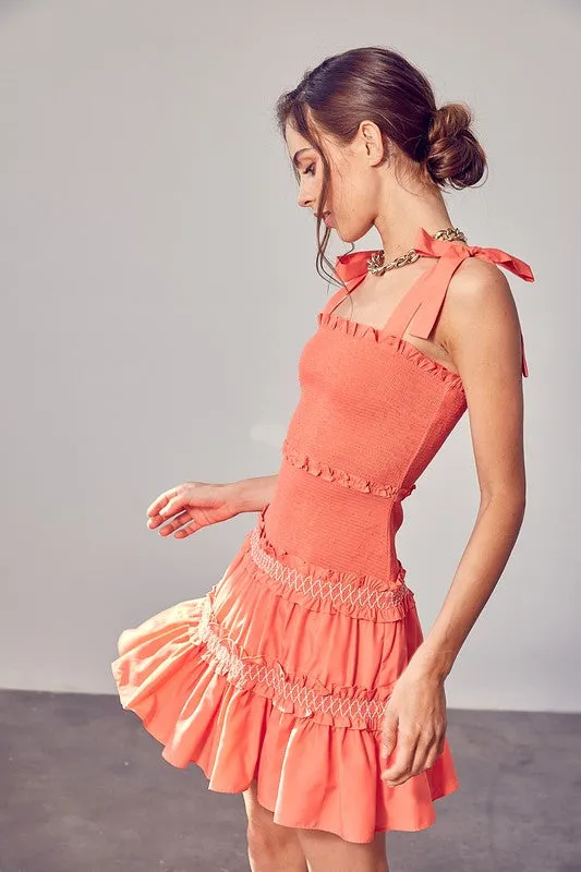 Sweet And Simple Ruffle Tiered Mini Dress