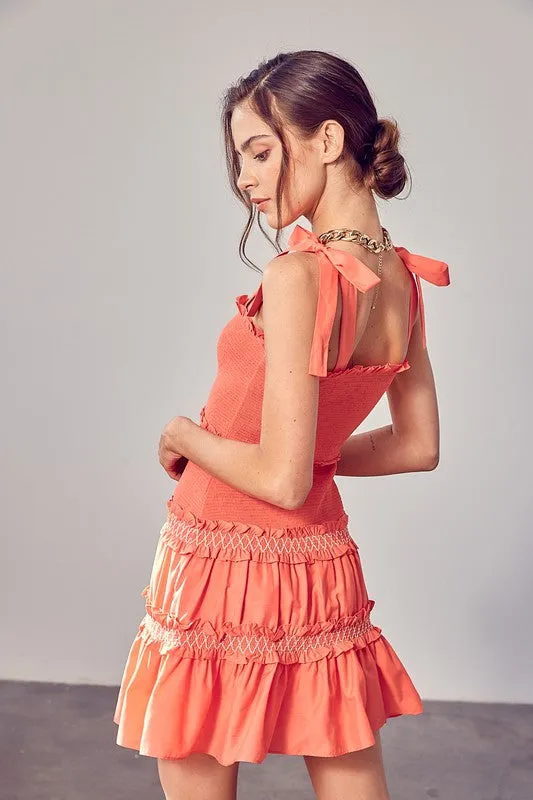 Sweet And Simple Ruffle Tiered Mini Dress
