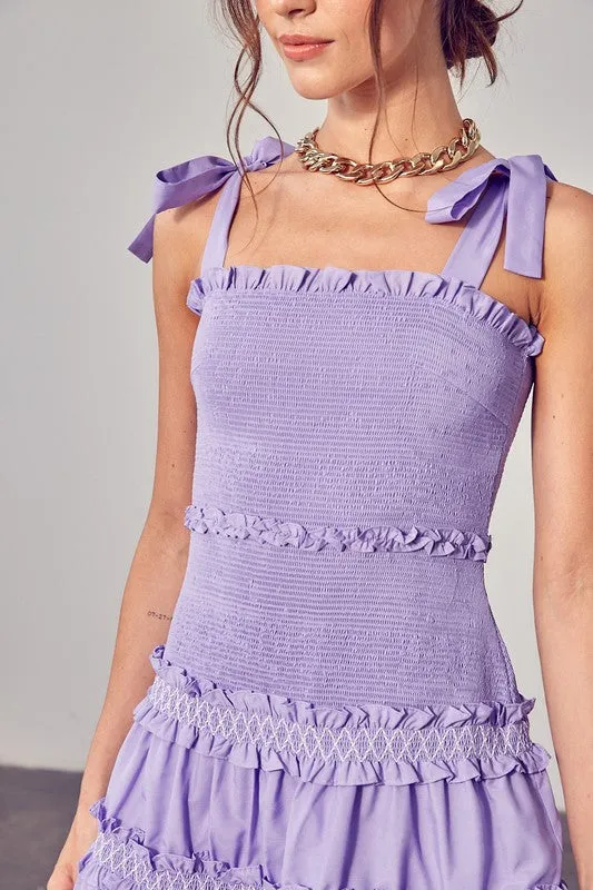 Sweet And Simple Ruffle Tiered Mini Dress