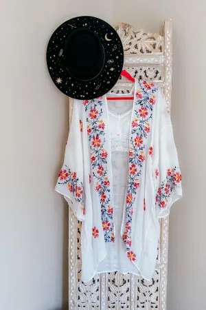 The Sweet Life Embroidered Duster • Ivory
