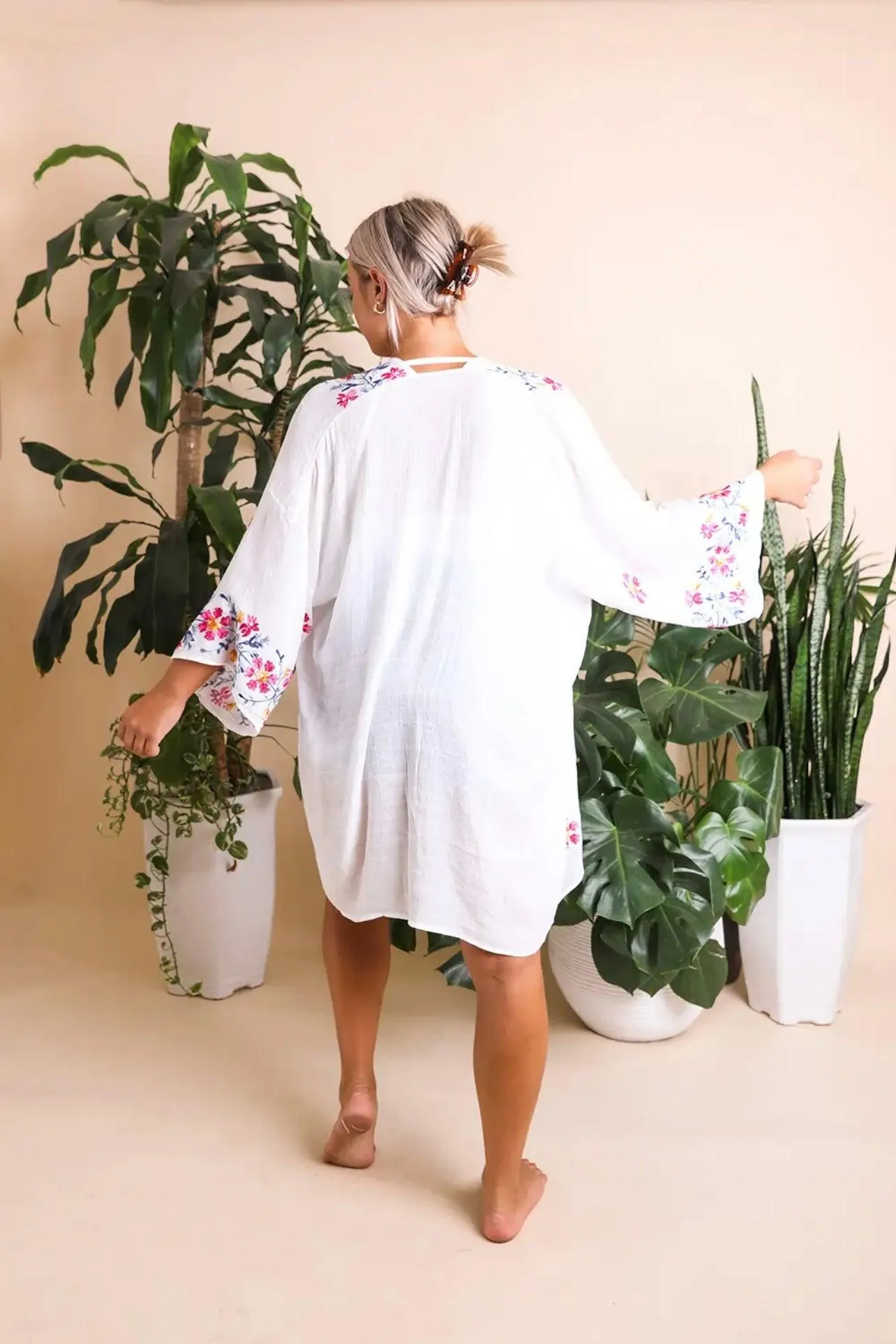The Sweet Life Embroidered Duster • Ivory