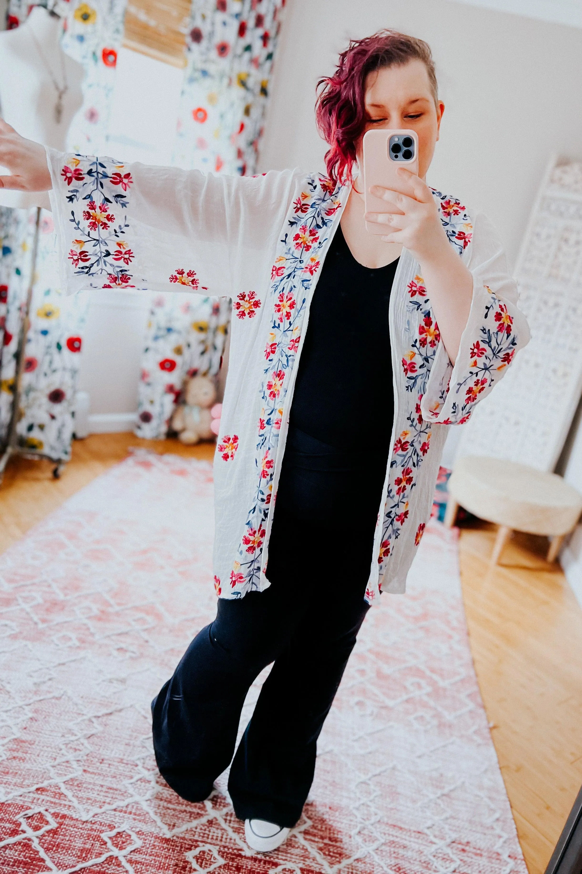 The Sweet Life Embroidered Duster • Ivory