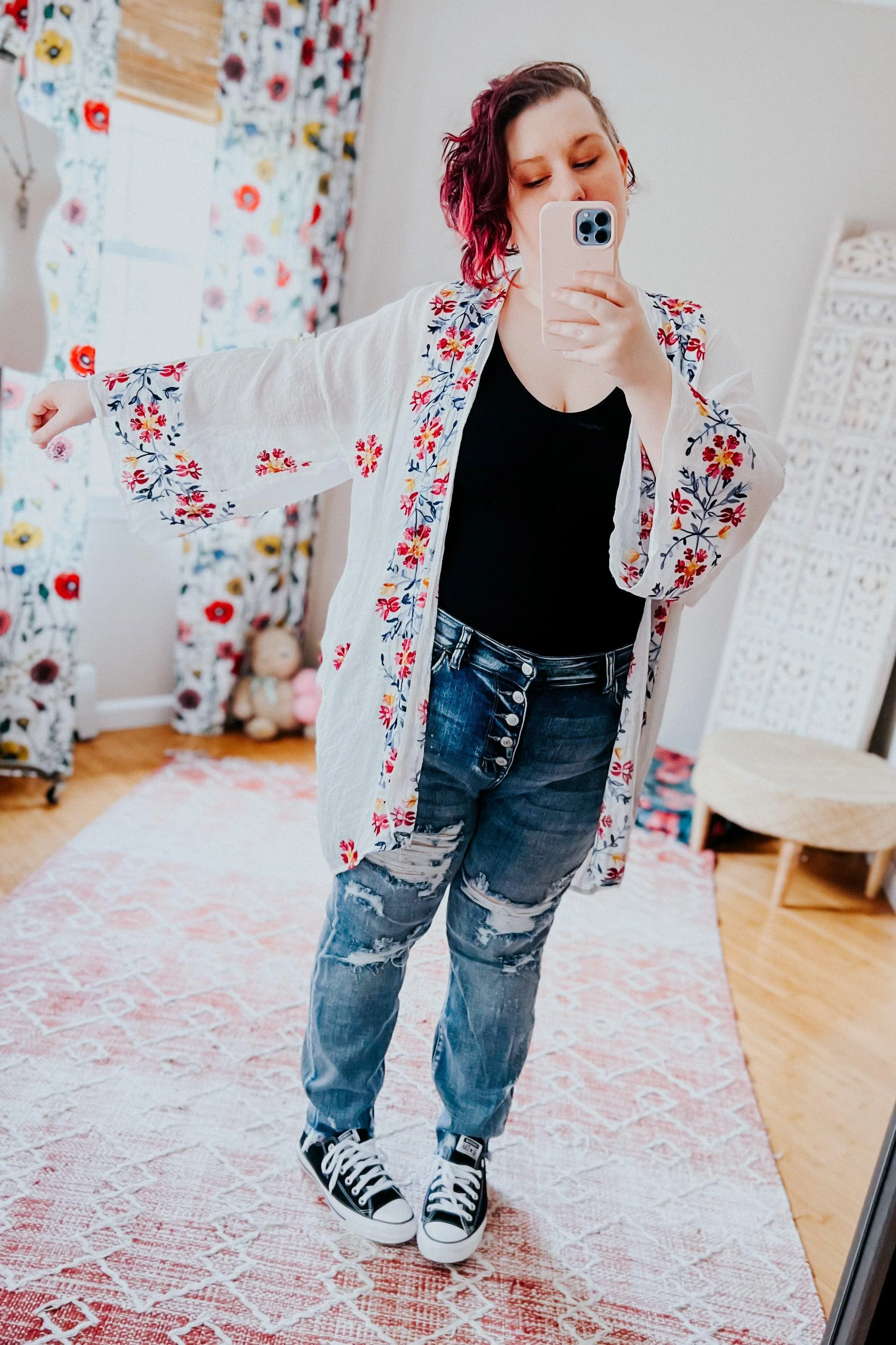 The Sweet Life Embroidered Duster • Ivory