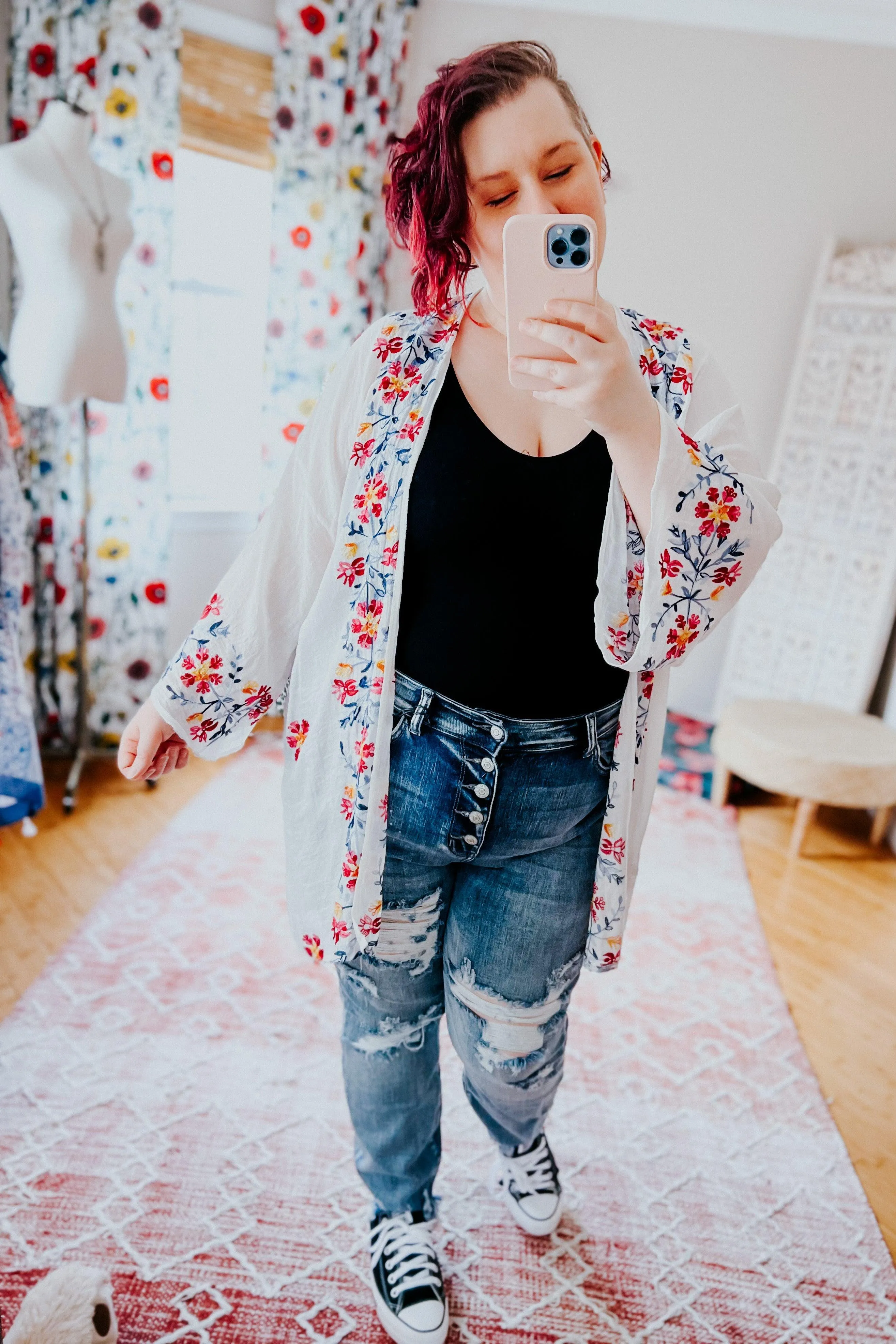 The Sweet Life Embroidered Duster • Ivory