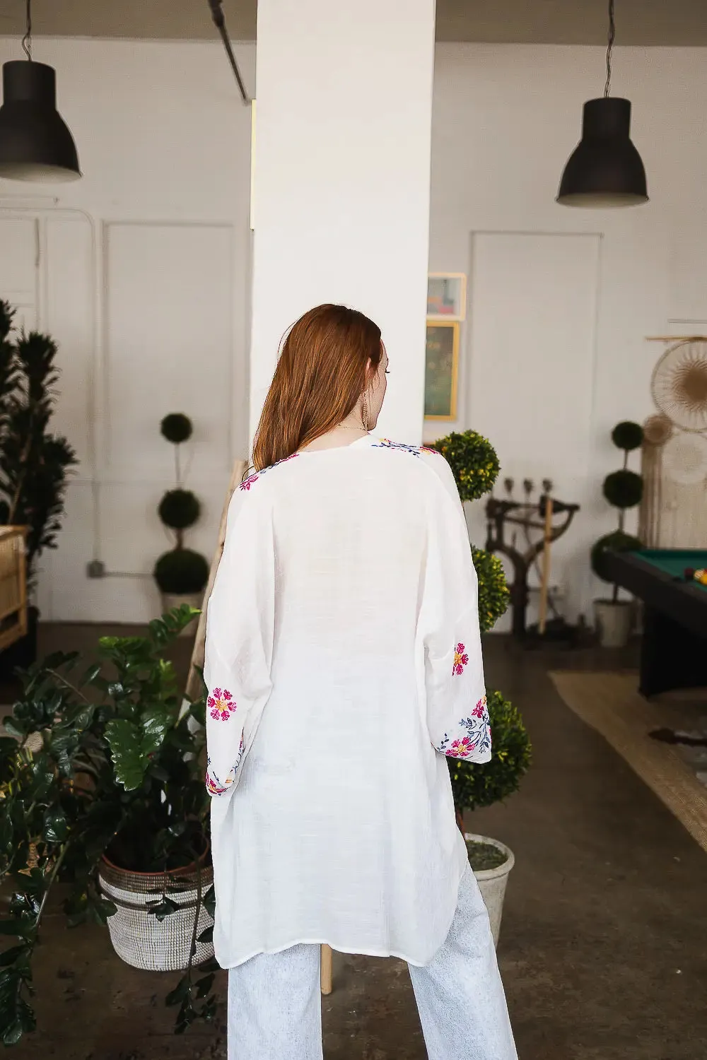 The Sweet Life Embroidered Duster • Ivory