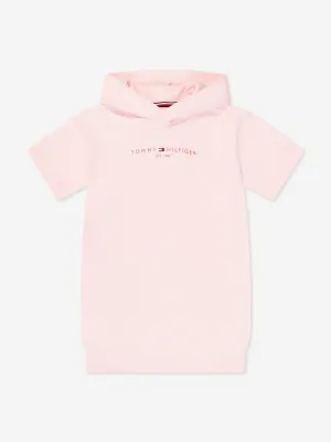 Tommy Hilfiger Girls Essential Hoodie Dress in Pink