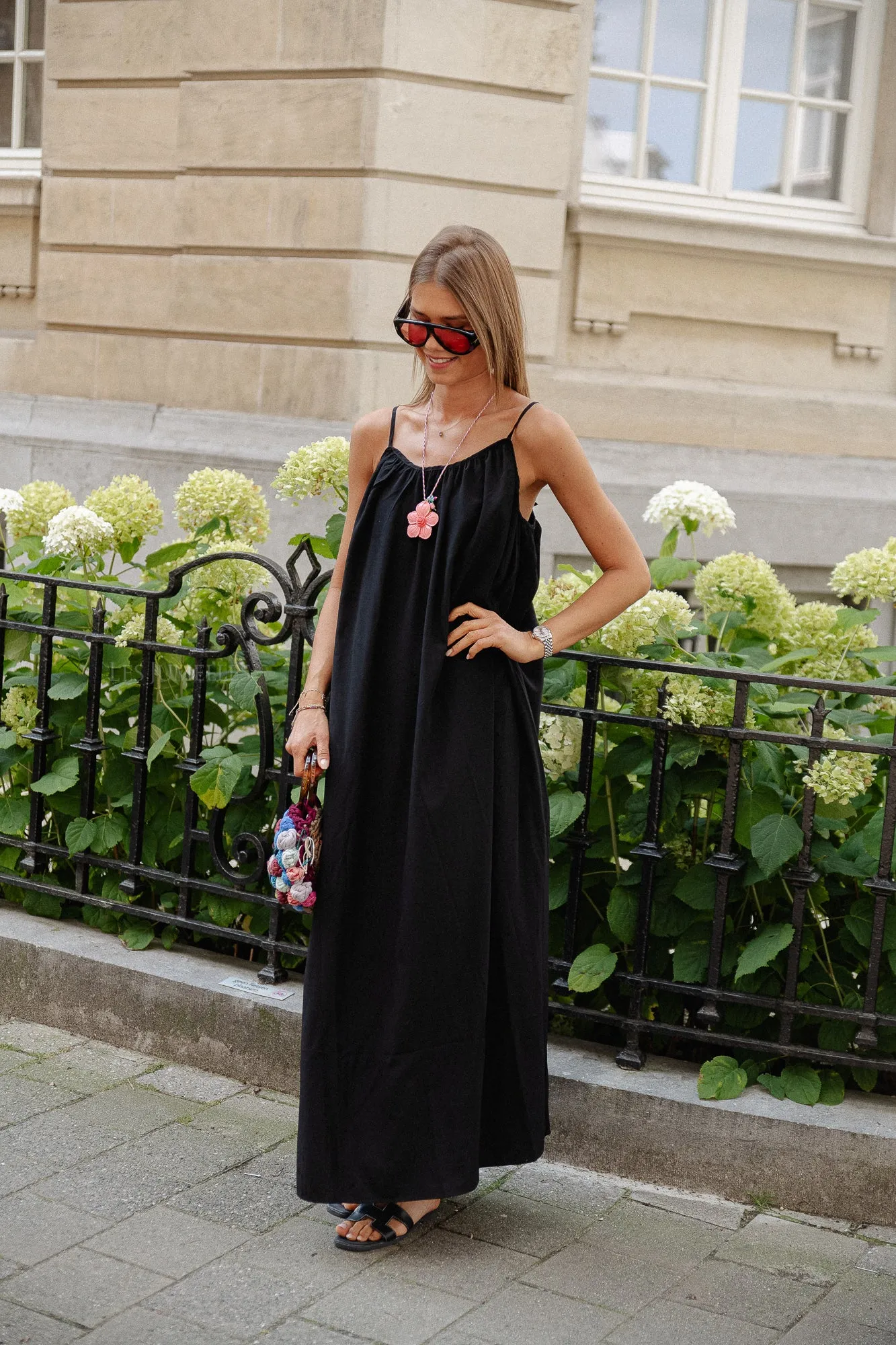 VIKanna strap long dress black