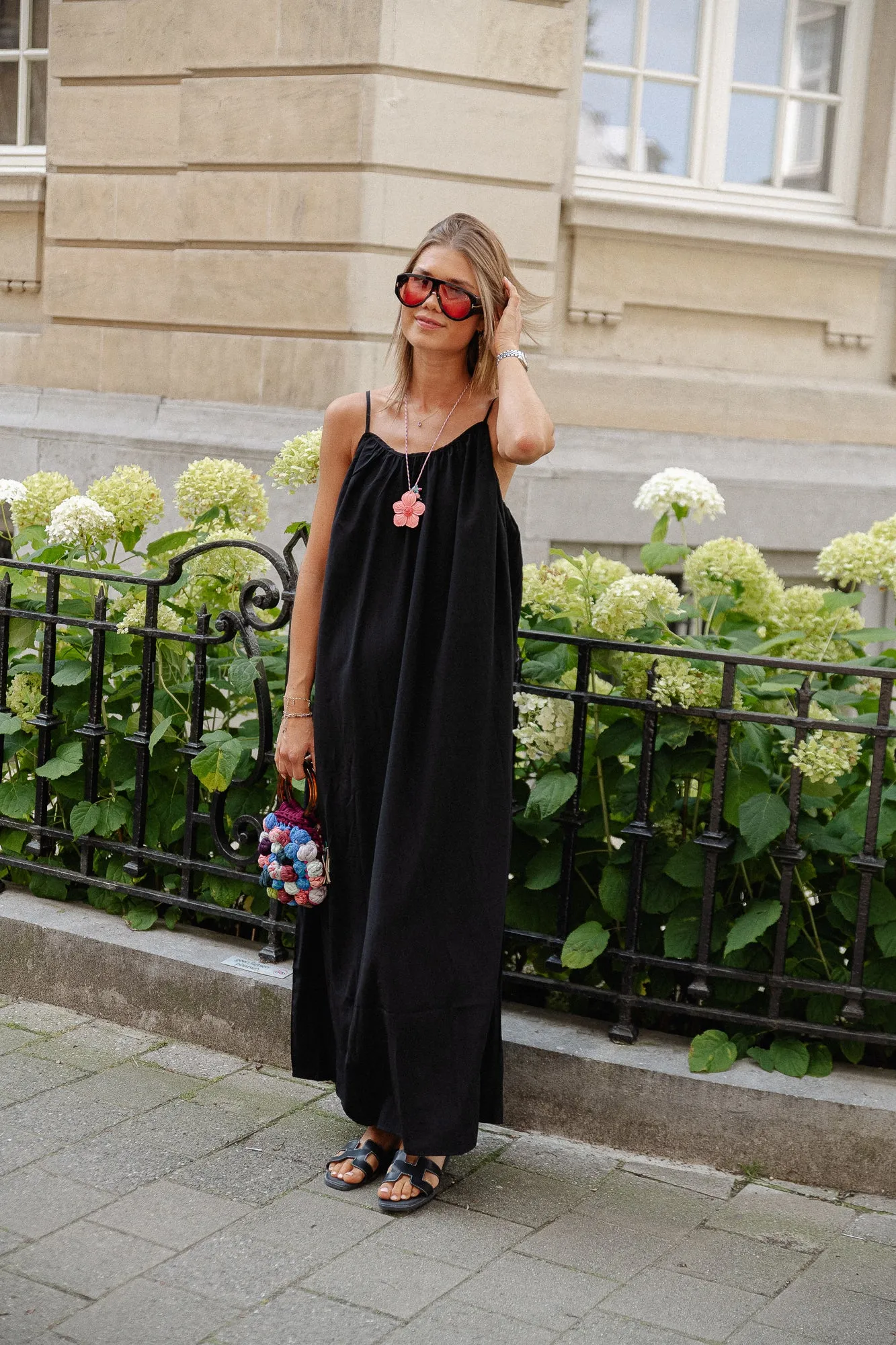VIKanna strap long dress black