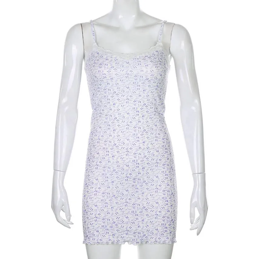 Women's Sexy Floral Backless Mini Dress
