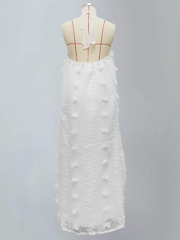 xakxx Loose Sleeveless Gauze Deep V-Neck Maxi Dresses